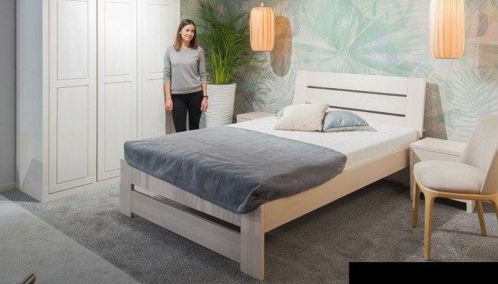 Łóżko Drewno Łóżko masywne 100x200cm łóżko pojedyncze meble solidne Meble Sypialnia