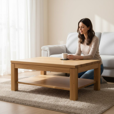 stolik kawowy Drewno stoły Living Jadalnia Pokój Tabela 100x70 Solidne drewno