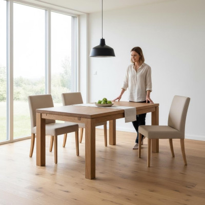 Stół obiadowy drewniany Stół do jadalni Drewno stoły jadalnia Solidny 80*80 cm Stół do jadalni
