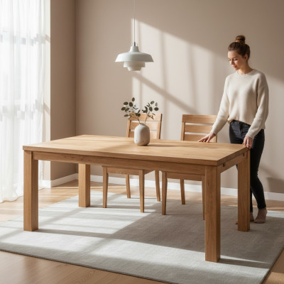 Stół obiadowy Tabela Grupa jadalnia Salon Ustaw Drewno Design stoły 140x90cm
