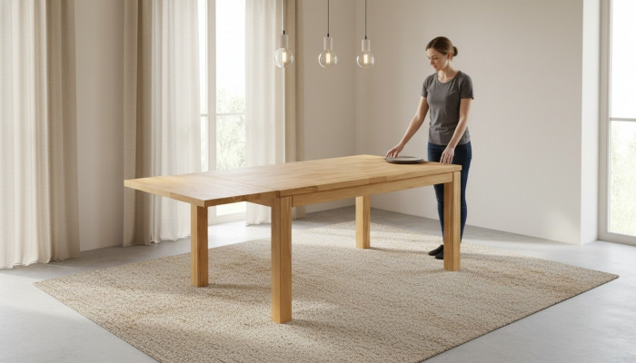 Stół obiadowy Solidny Tabela Oryginalny Drewno stoły Dąb jadalnia Solid 160x90cm Nowość