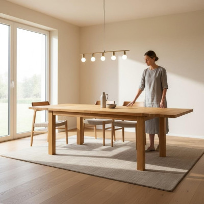Tabela Stół obiadowy Prawdziwy Drewno Stół drewniany stoły jadalnia 120x80cm Solidne drewno Nowość