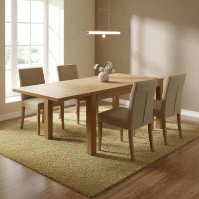 Stół obiadowy Solidny Tabela Oryginalny Drewno stoły Dąb jadalnia Solid 120x80cm Kuchnia