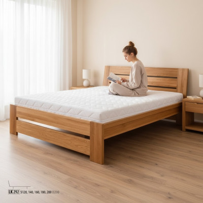 Łóżko drewniane Oryginalne Drewno Łóżko Hotel Design Style Solid 120x200 Sypialnia