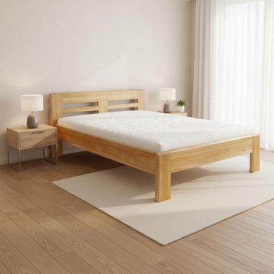 Łóżko drewniane Sypialnia Oryginalne Drewno Łóżko Łóżko Hotel 200x200 Style Massive Meble