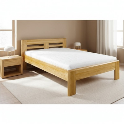 łóżko Łóżko Drewniane Oryginalne Drewno Łóżko Hotel Design Style Solid 140x200 Sypialnia
