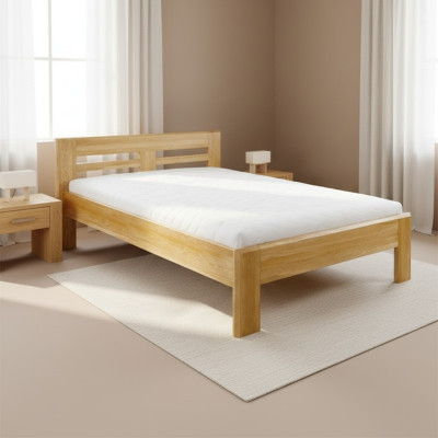 łóżko Łóżko Drewniane Oryginalne Drewno Łóżko Hotel Design Style Solid 120x200 Sypialnia