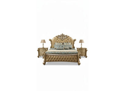 Łóżko Design Podwójne łóżko luksusowe Classic Baroque Chesterfield 184x214cm nowość