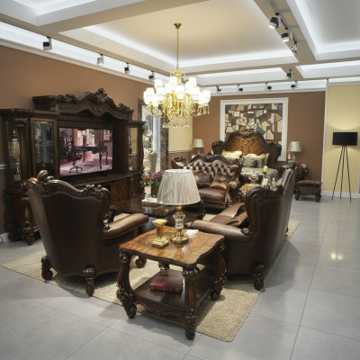 Zestaw sofowy 321 miejsce do siedzenia Sofa Sofa Skóra Ustawić Podkładkę Zestaw Baroque