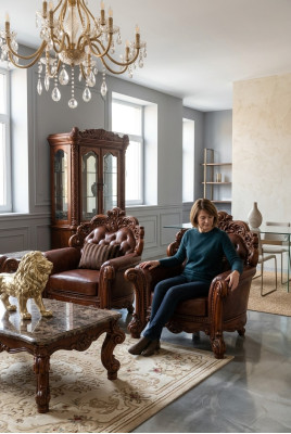 Skóra Fotel 1 miejsce siedzące Sofa Podkładka Sofy Design Luxury Classic Single Seater