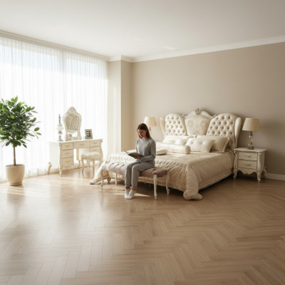 Łóżko Podkładka Design Luksusowe podwójne łóżko hotelowe Sleep Pokój Skóra Chesterfield Nowe