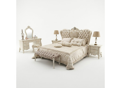 Łóżko Podkładka Design Luksusowe podwójne łóżko hotelowe Sleep Pokój Skóra Chesterfield Nowe