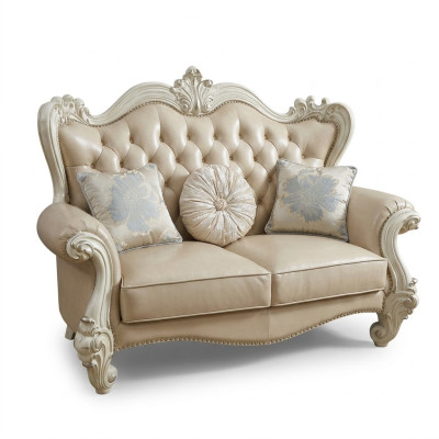 Luksusowe 2 miejsce do siedzenia Sofa Podkładka Sofa Skóra Kanapy Ustawić Chesterfield Baroque