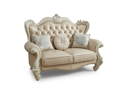 Luksusowe 2 miejsce do siedzenia Sofa Podkładka Sofa Skóra Kanapy Ustawić Chesterfield Baroque