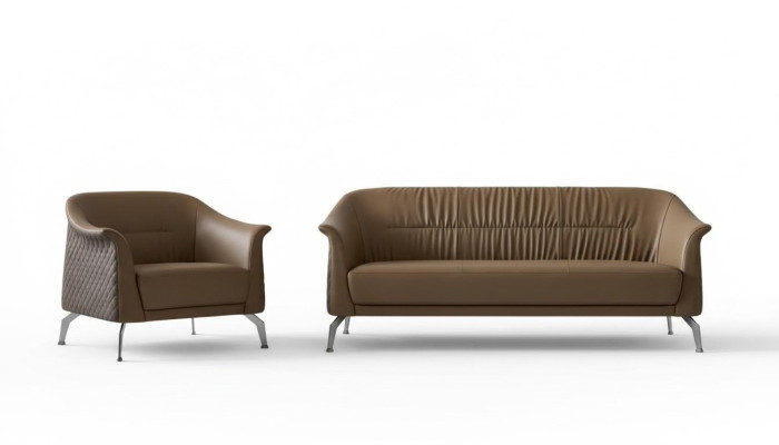Zestaw sofowy Set Design Sofy Podkładka Deco Kanapy Skóra Relaks Modern