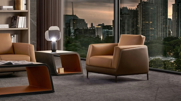 Fotel Skóra TV Couch 1 miejsce do siedzenia Sofa Relaks Luksusowa Podkładka Couch
