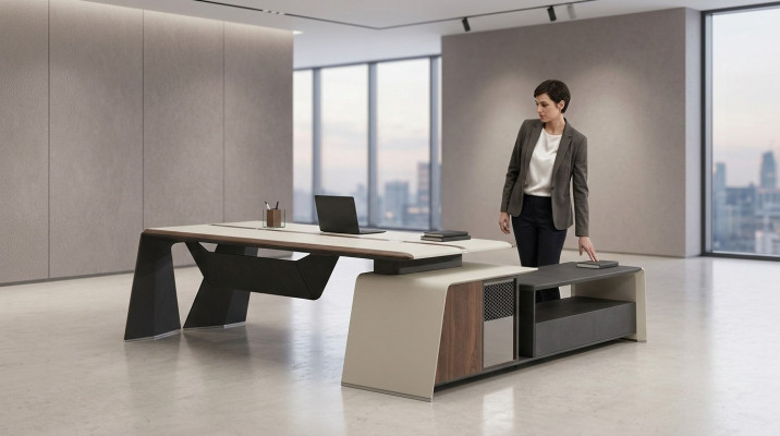 Biurko narożne Office Boss Furnishings Pokój Meble Design Biurka