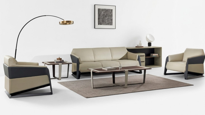 Zestaw sofowy 311 miejsce do siedzenia Zestaw Deco Design Sofy Podkładka Kanapy Skóra Relaks