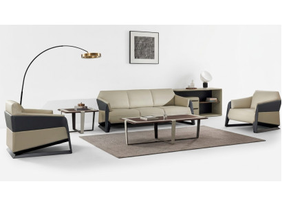 Zestaw sofowy 311 miejsce do siedzenia Zestaw Deco Design Sofy Podkładka Kanapy Skóra Relaks