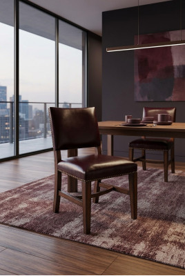 Krzesło 1x Luxury Design Podkładka Krzesła Siedziba Office Designer jadalnia Drewno