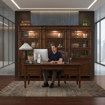 Biurko Chef stoły Office Classic Pokój Szafa Fotel Drewno
