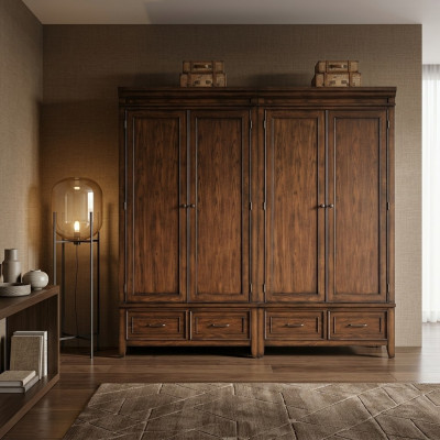 Klasyczna 2x Szafa Design Sypialnia Meble Szafa Szafki Drewno Nowość