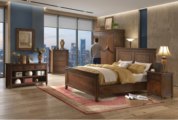 Łóżko Design Double Hotel bed Marriage Sleep Pokój Drewno Luksusowe łóżko