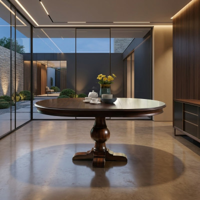 Okrągły jadalnia Okrągły Tabela stoły Okrągły Drewno Dining Living Pokój Drewno