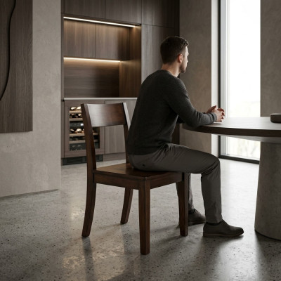 Design 1x Krzesła Grupa Zestaw Krzesło Ustaw Fotel Gastro jadalnia Drewno