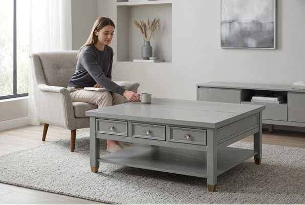 Wielofunkcyjna kanapa Tabela Side Coffee Stoły Design Drewno Living Room