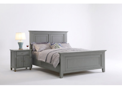 Sypialnia Szafki nocne 3 Sztuka Set Design Luksusowe łóżko Drewno Podwójne łóżko nowe Meble