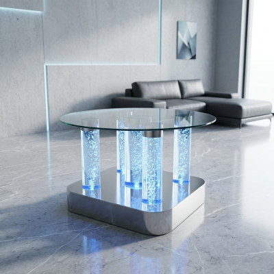 Projekt kolumn wodnych Tabela stolik kawowy kolumna Sofa wodna stoły led