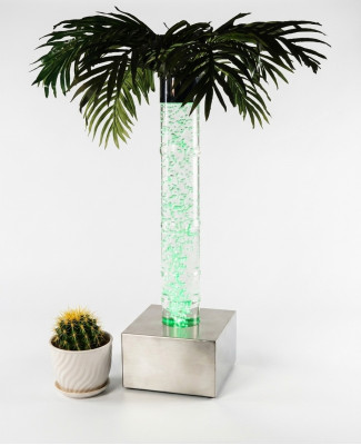 Konstrukcja LED Bubble Kolumna wodna 60cm Kolumny wodne Podświetlana roślina palmowa Tabela