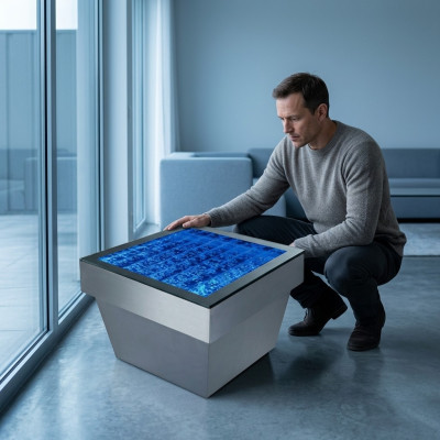 Design Stolik kawowy Kolumny wodne Kolumna wodna Sofa LED Dekoracyjna podświetlana