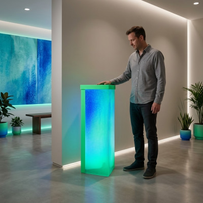 Woda Ściana Led Bar Półka Kolumna Kolumny Wodne Licznik Designerski Podświetlany