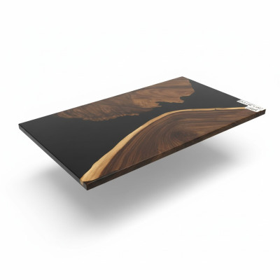 Luksusowy Stół Rzeczny Żywica epoksydowa Stół obiadowy Solidny stoły 150x80 cm Oryginał