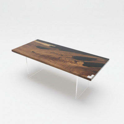 Stół obiadowy Stół rzeczny Black River Oryginalny stół rzeczny z drewna 221x91cm stoły