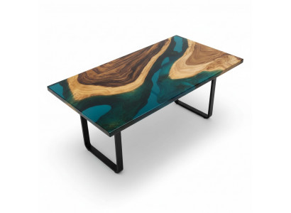Tabela Stół obiadowy stoły Żywica epoksydowa Massive Design Meble 140x71 Oryginalna