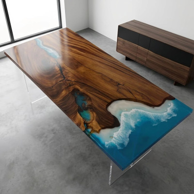 Stół obiadowy Stół rzeczny Prawdziwy drewniany stół rzeczny 181x81cm Solidne stoły