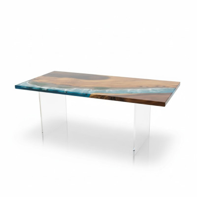 Ocean Table Epoxy Design stoły Luxury Drewno jadalnia Meble