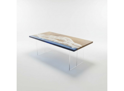 stoły Stół obiadowy Design Tabela Modern Sea River Meble 181x81 Epoxy