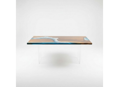 stoły Stół obiadowy Design Tabela Modern Sea River Dekoracja Meble 181x81 Epoxy