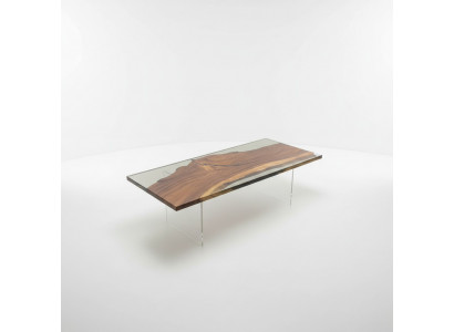 Luksusowy Żywica epoksydowa Stół obiadowy River Table Oryginalne drewno Solidny Design stoły