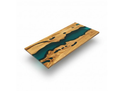 Rzeka stoły Stół obiadowy Design Tabela Moderne Meble 180x80 Żywica epoksydowa