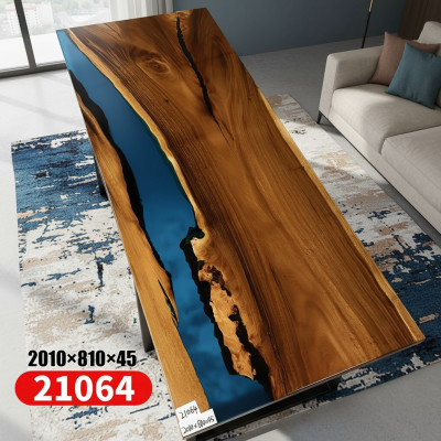 Rzeka stoły Stół obiadowy Design Tabela Moderne Sea Meble 201x81 Epoksyd