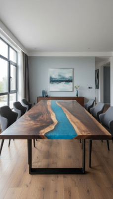 Nowoczesne stoły Stół obiadowy Design Tabela Żywica Sea River Meble 220x90