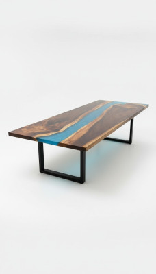 Nowoczesne stoły Stół obiadowy Design Tabela Żywica Sea River Meble 220x90