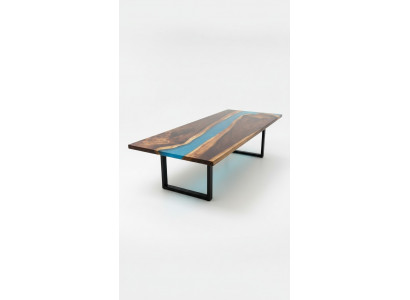 Nowoczesne stoły Stół obiadowy Design Tabela Żywica Sea River Meble 220x90