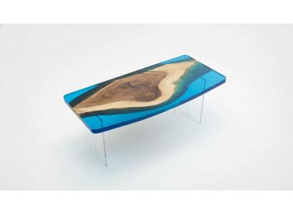 Stół obiadowy Blue River Stół Prawdziwe Drewno 200x90 stoły Żywica epoksydowa Nowość