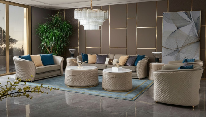 Zestaw sofowy 421-osobowa skórzana sofa kanapa Żywy krajobraz Ustawić design